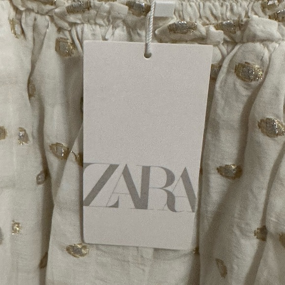 NWT Zara Jacquard Metallic Thread Bohemian Tiered Mini Skirt - Picture 5 of 7